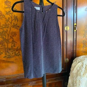 Myne Sleeveless black and white pattern blouse